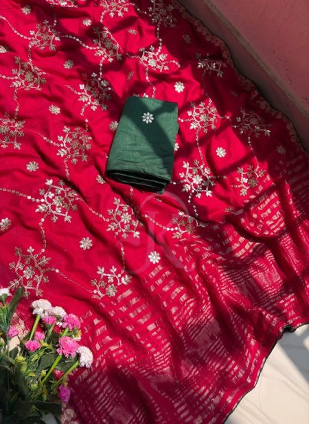 Jk 476 Viscose Weaving Border Saree
